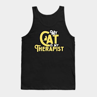 My Cat Is My Therapist Tank Top